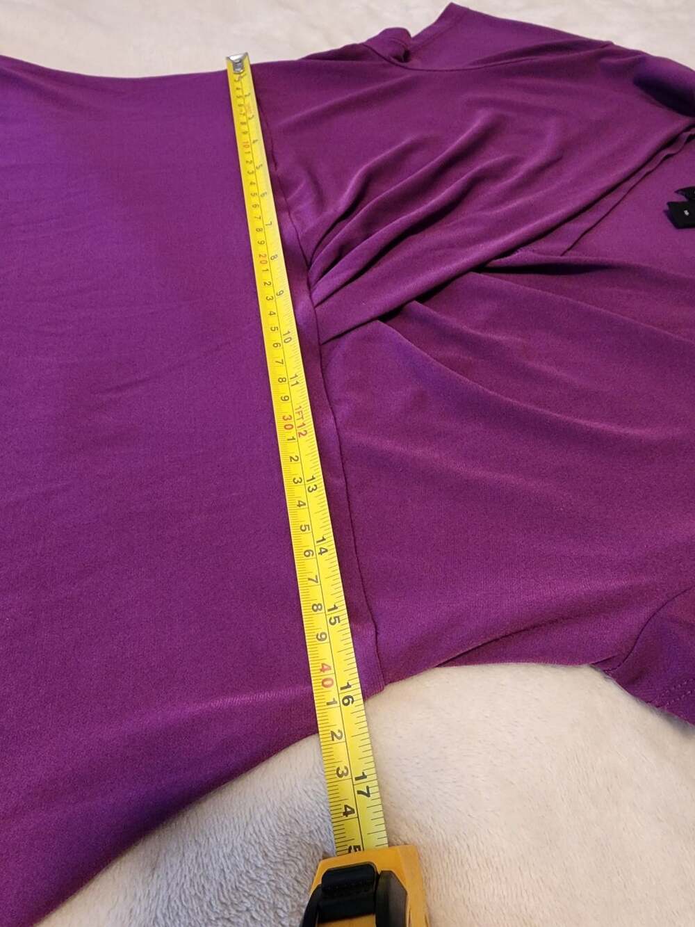 Jessica Purple Cap Sleeve V-Neck Dress Size 10 - Picture 8 of 9